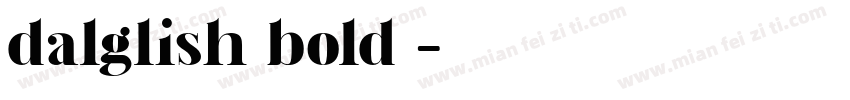 dalglish bold字体字体转换